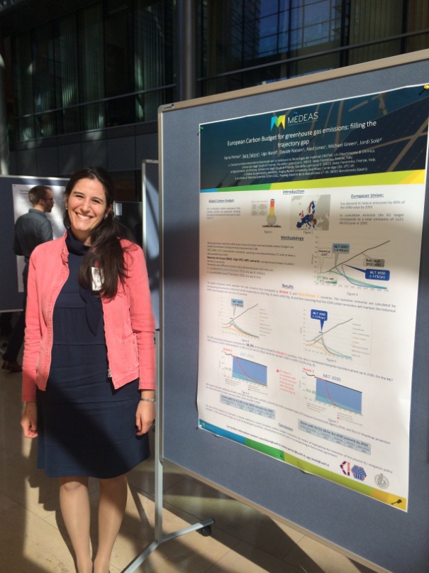 Figure 13. Sara Falsini from INSTM presents a poster on "European carbon budget for greenhouse gas emissions: filling the trajectory gap" 